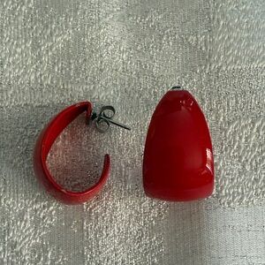 Bold Tomato Red Earrings